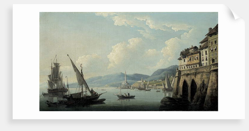 The Coast of Genoa, with the Lighthouse by John Thomas Serres