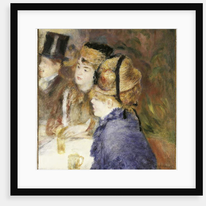 At the Cafe, 1877 by Pierre Auguste Renoir