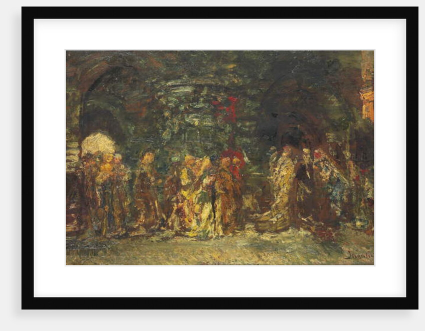 A Procession, c.1880 by Adolphe Joseph Thomas Monticelli