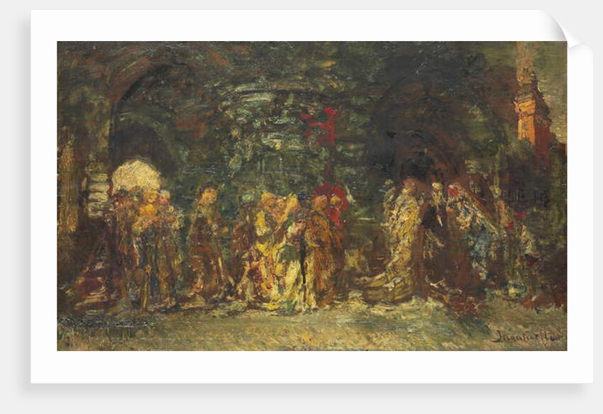 A Procession, c.1880 by Adolphe Joseph Thomas Monticelli