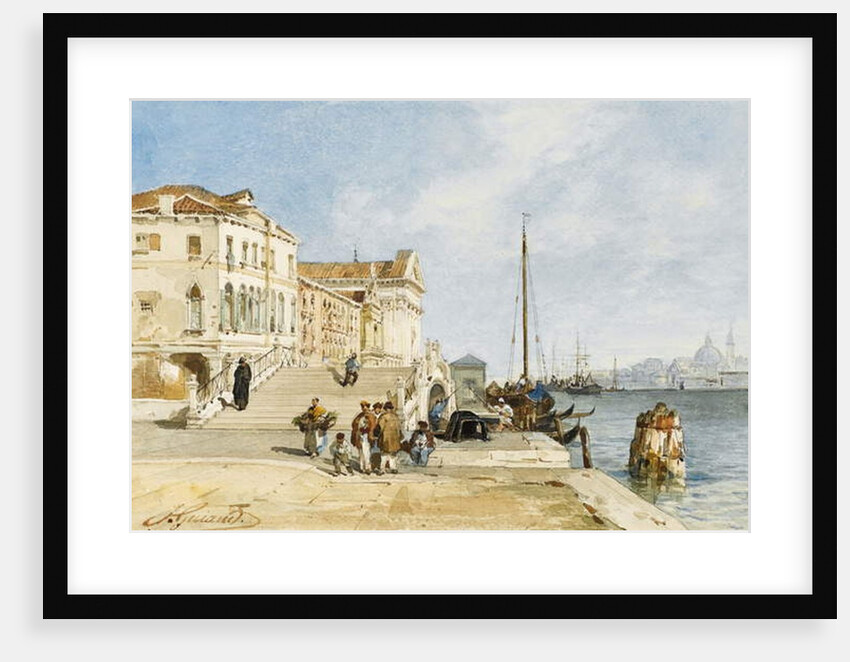 View of the Zattere dock, Venice by Jacques Guiaud