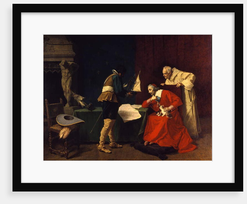 Richelieu Studies the Plans of Attack for the Siege of La Rochelle by Louis Debras