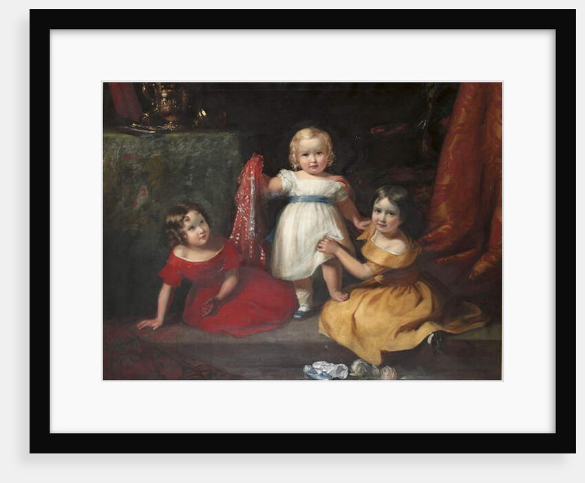 Group portrait of John Scott, later 3rd Earl of Eldon, and his sisters Lady Selina Scott and Lady Gertrude Scott by Eden Upton Eddis