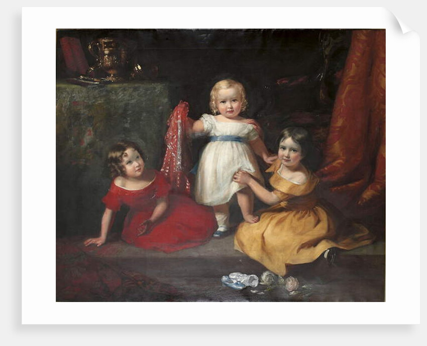 Group portrait of John Scott, later 3rd Earl of Eldon, and his sisters Lady Selina Scott and Lady Gertrude Scott by Eden Upton Eddis