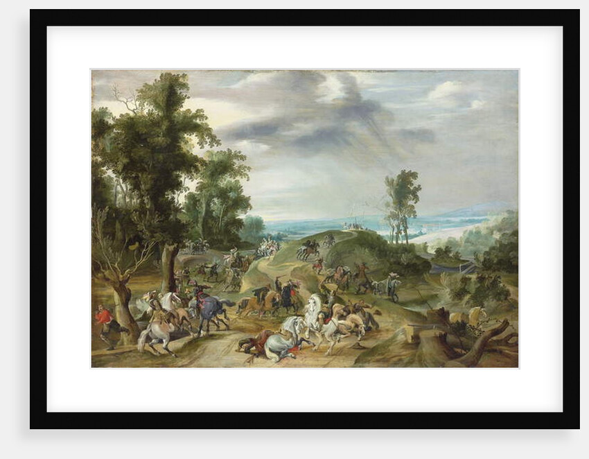 A cavalry battle by Peeter Snayers