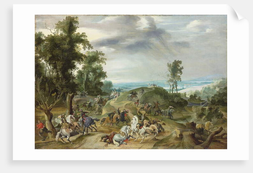 A cavalry battle by Peeter Snayers