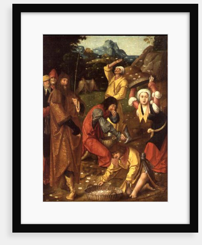 The Israelites Gathering Manna by Master of the Holy Blood