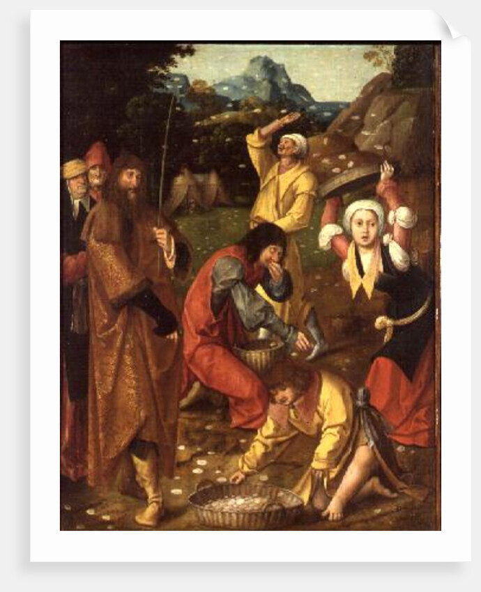 The Israelites Gathering Manna by Master of the Holy Blood