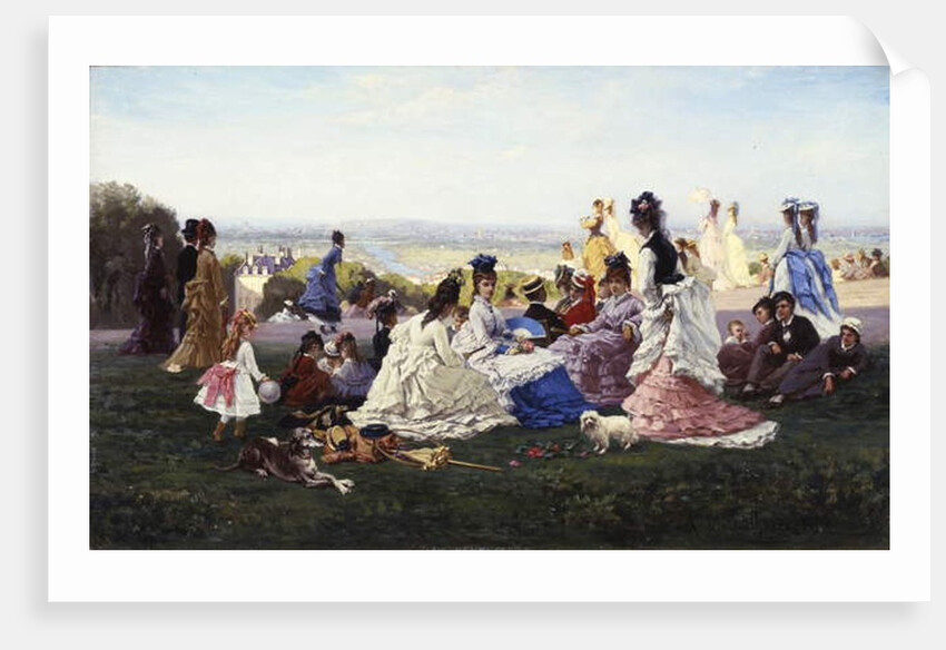 Sunday in Bellevue, 1874 by Gabriel-Amable de Lafoulhouze