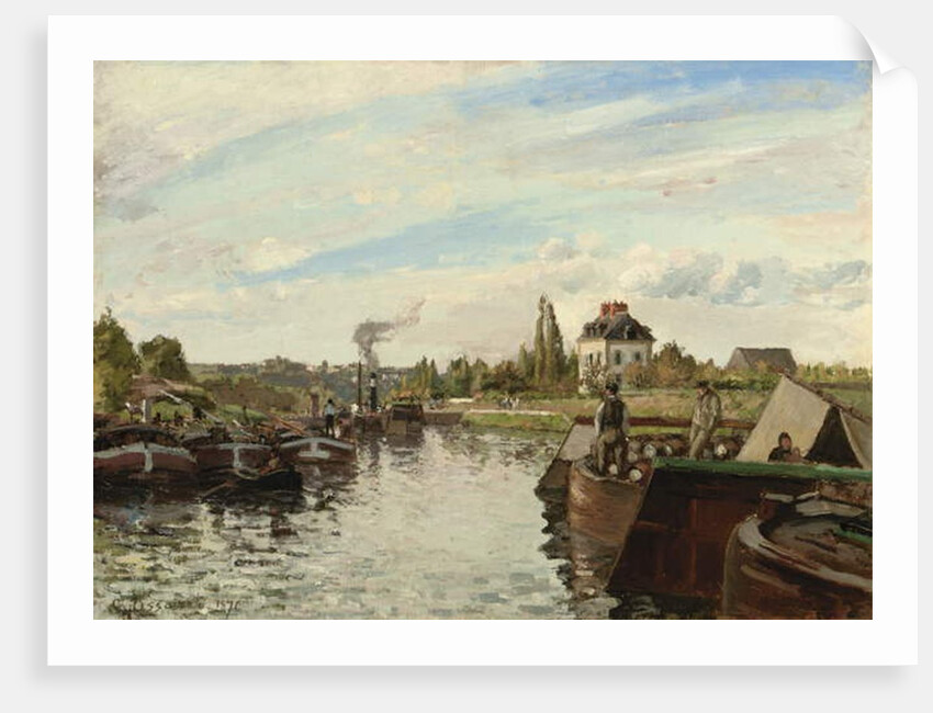 Barge on the Seine at Bougival, 1871 by Camille Pissarro