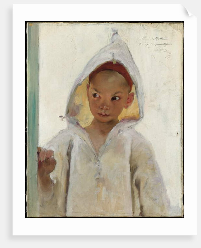 Portrait of a Young Boy wearing a Burnous by Henri Jules Jean Geoffroy