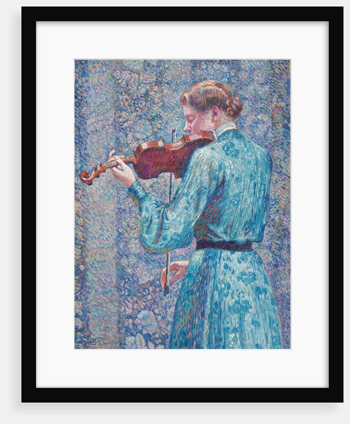 Marie-Anne Weber playing the violin, 1903 by Theo van Rysselberghe