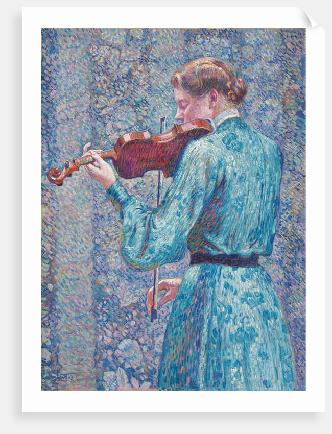 Marie-Anne Weber playing the violin, 1903 by Theo van Rysselberghe