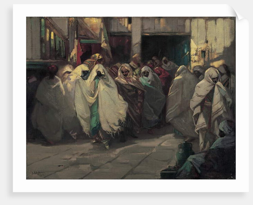 Tunisian street scene by Julius C. Rolshoven