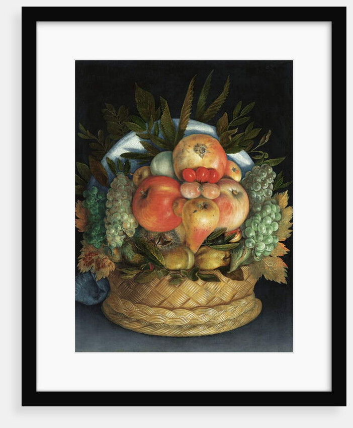 Reversible anthropomorphic portrait of a man composed of fruit by Giuseppe Arcimboldo