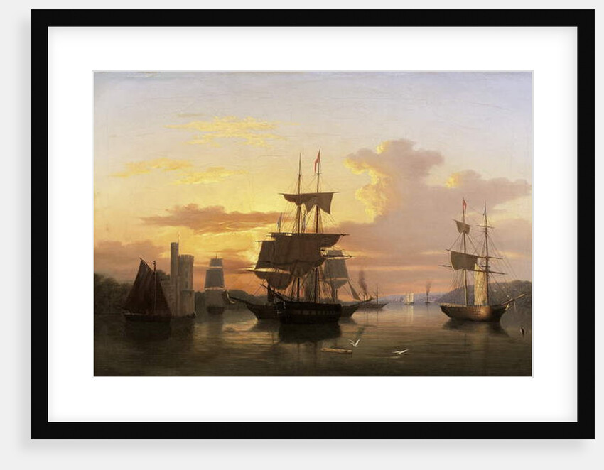 Evening on the River Lee, Below Blackrock Castle, Co. Cork by George Mounsey Wheatley Atkinson