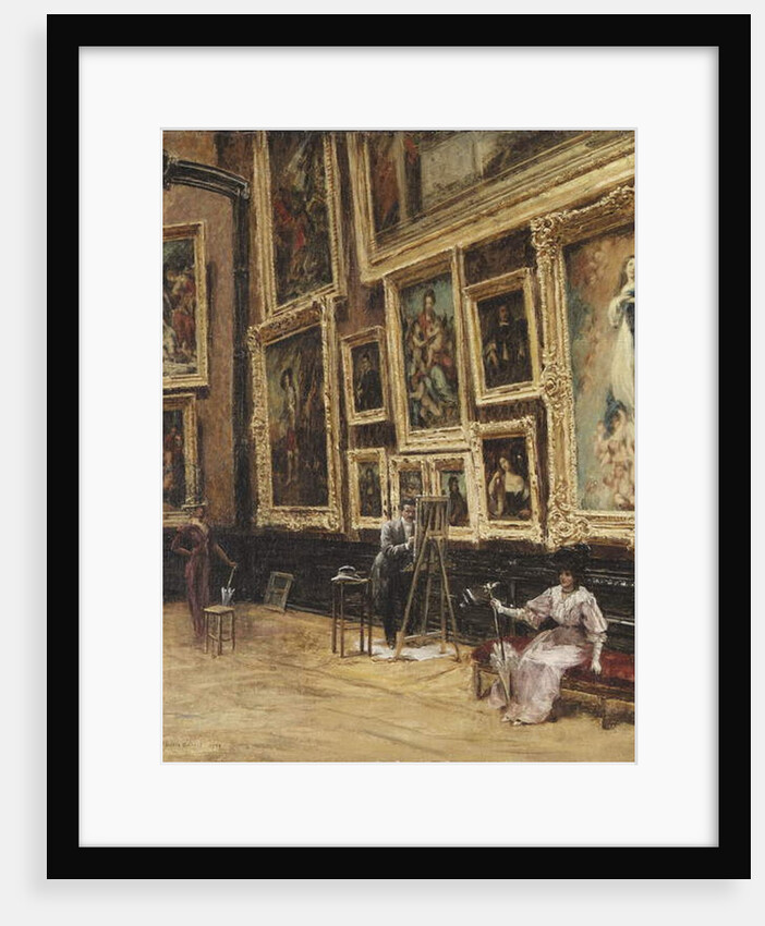 In the Louvre, 1898 by Louis Beraud