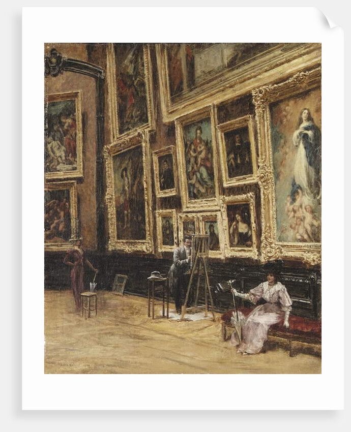In the Louvre, 1898 by Louis Beraud