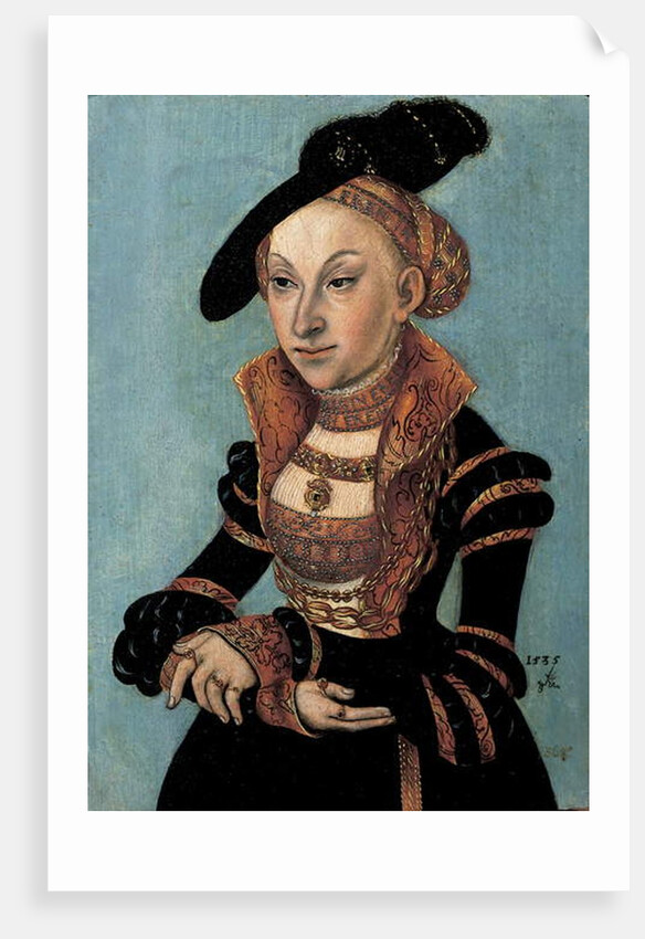 Portrait of Sibylle von Cleve, Electress of Saxony, 1535 by Lucas the Elder Cranach
