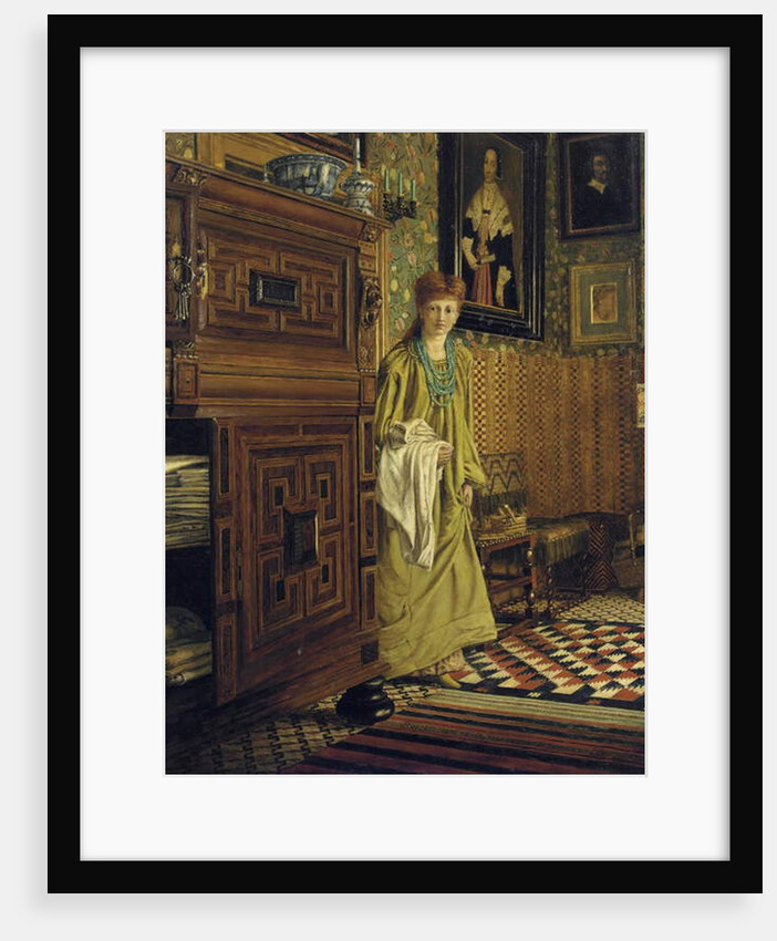 Portrait of Laura, Lady Alma-Tadema, probably entering the Dutch Room at Townshend House, Regent's Park, 1873 by Ellen Gosse