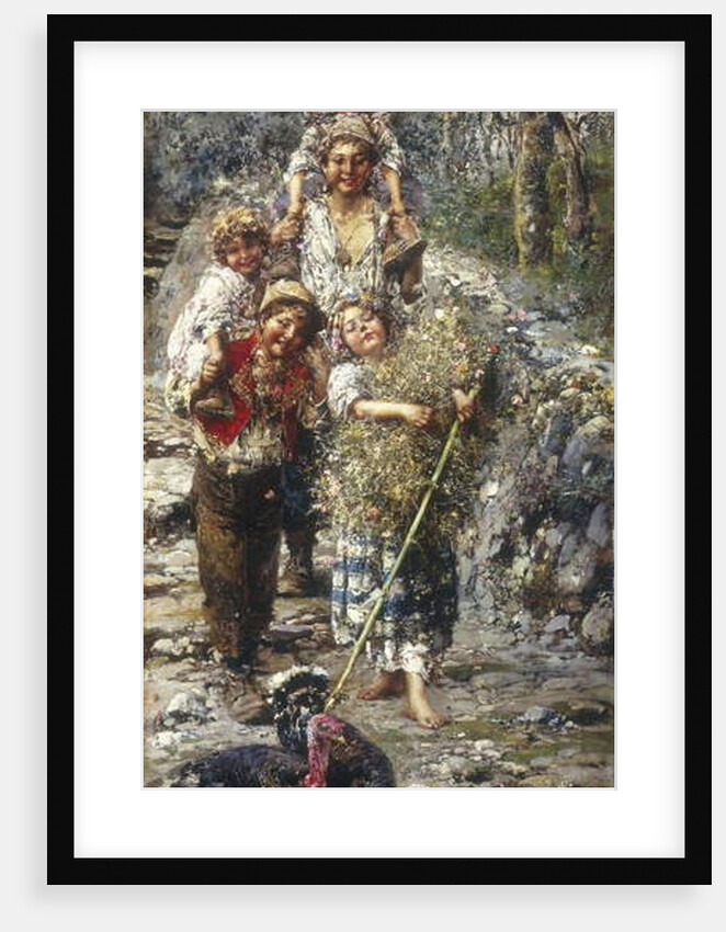 Children with Turkeys by Vicenzo Irolli