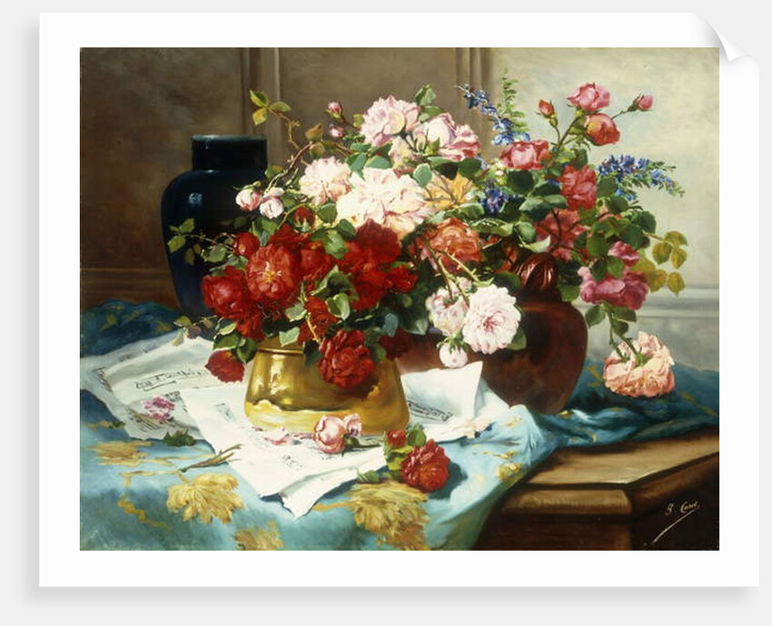 Still Life with Flowers and Sheet Music, c.1877 by Jules Etienne Carot