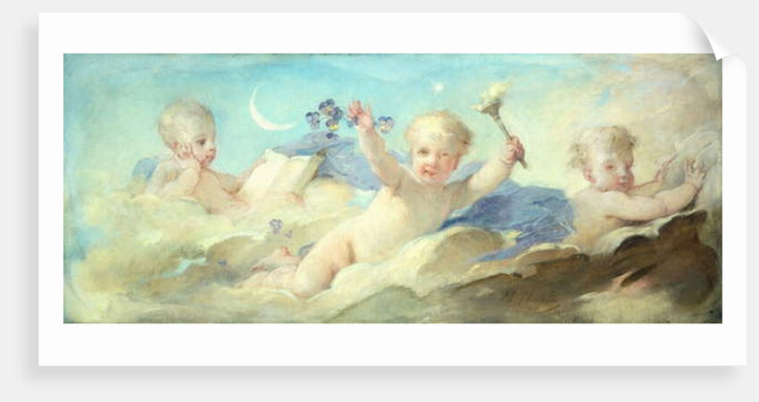 Putti frolicking in the Clouds by Charles Joshua Chaplin