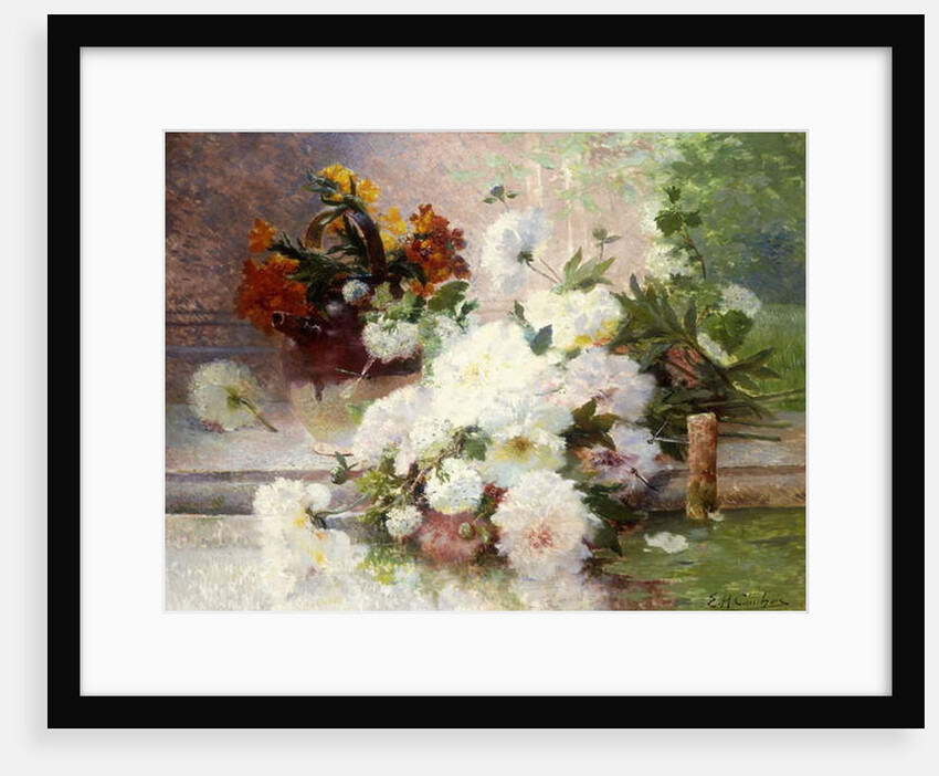 A Still Life with Autumn Flowers by Eugene Henri Cauchois