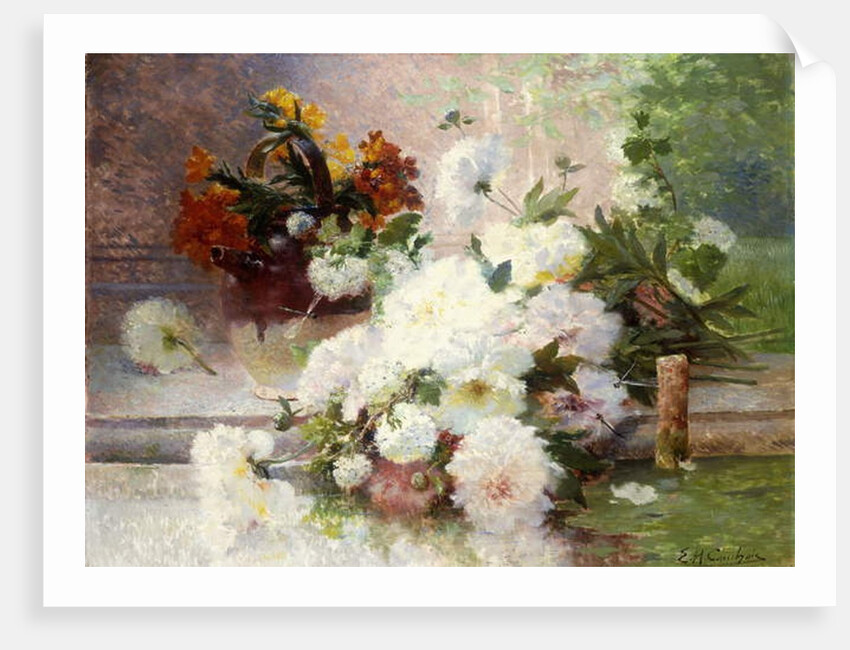 A Still Life with Autumn Flowers by Eugene Henri Cauchois