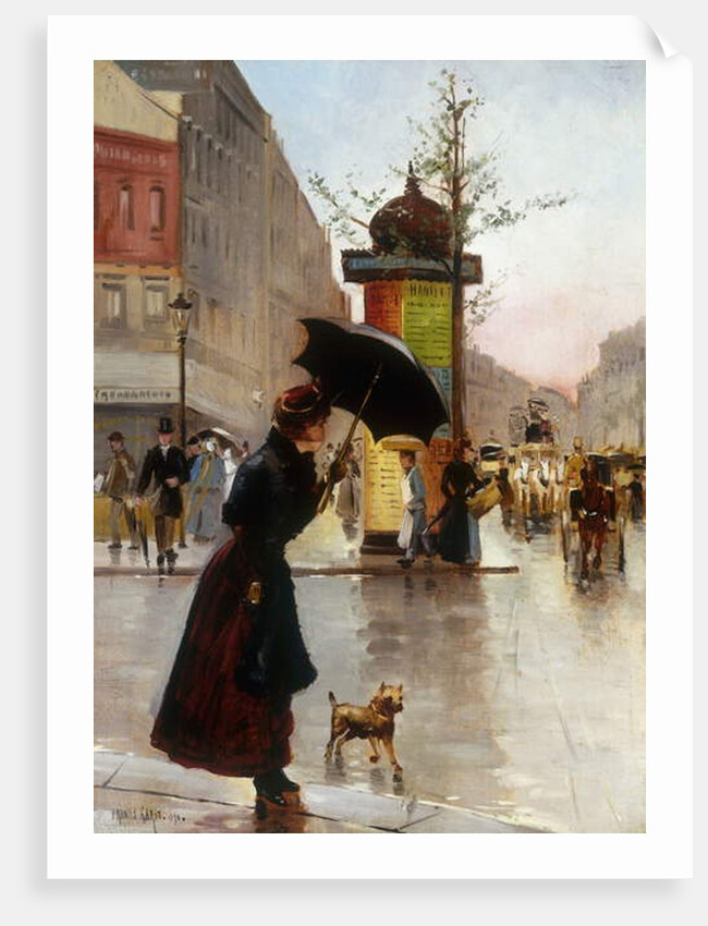 Paris Street Scene, 1890 by Francis Garat