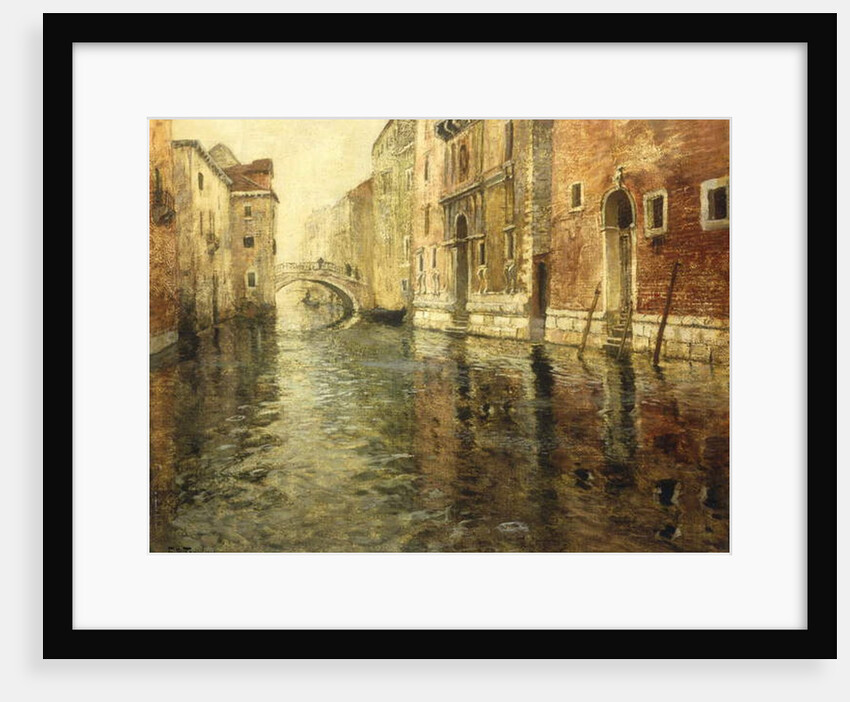 A Venetian Canal Scene by Fritz Thaulow