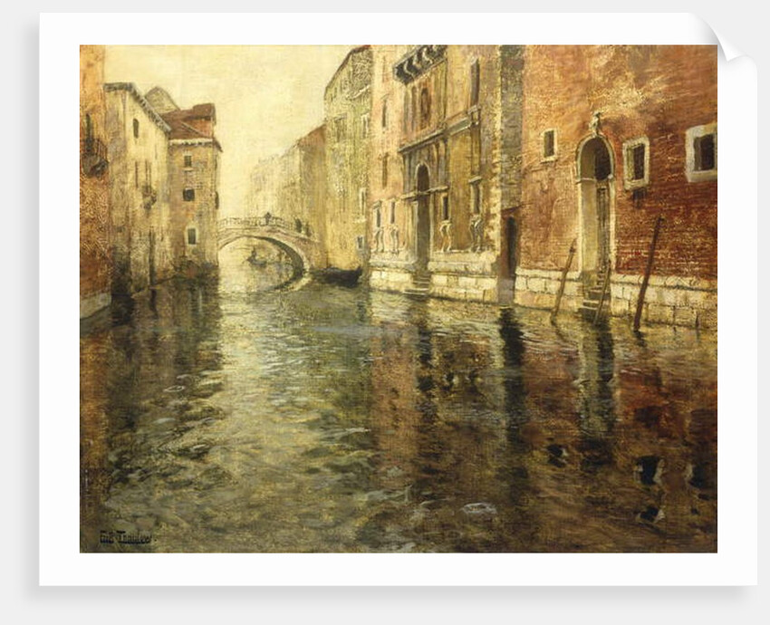 A Venetian Canal Scene by Fritz Thaulow