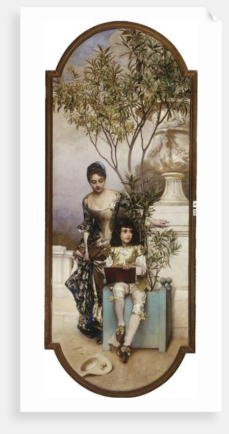 Mother and Child sketching in the Park, 1886 by Eduard Charlemont