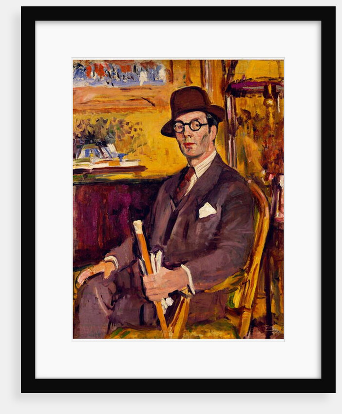 The Malacca Cane, a Portrait of Duncan Macdonald, Esq., Seated by George Leslie Hunter