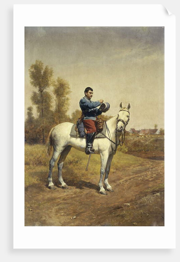 Cavalryman on a White Charger, 1907 by Etienne Prosper Berne-Bellecour