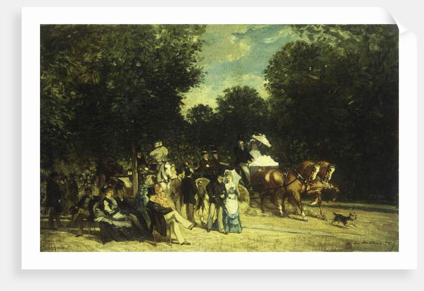 A Day in the Park, 1875 by Auguste de Molins