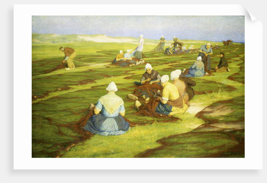 Mending the nets by Edgard Farasyn