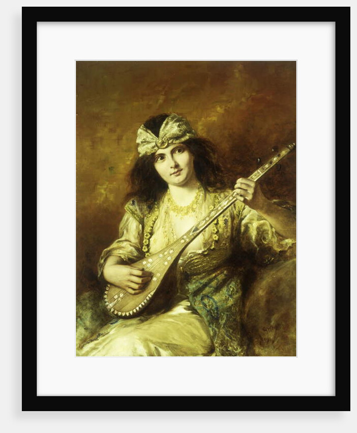 Odalisque with a Mandolin by Agapit Stevens