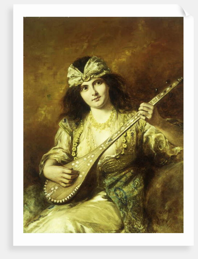 Odalisque with a Mandolin by Agapit Stevens