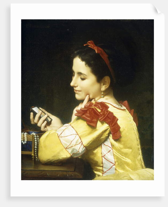 Lady Looking in Hand Mirror, 1868 by Leon Bazile Perrault