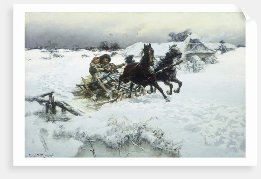 The Sleighride, 1896 by Jaroslav Friedrich Julius Vesin