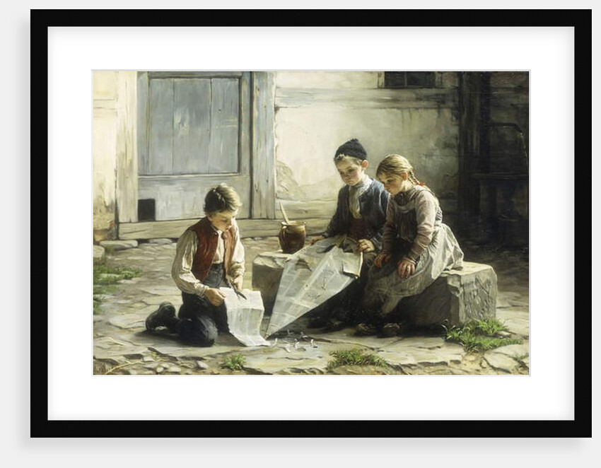 Repairing the Kite, 1895 by Gustav Igler