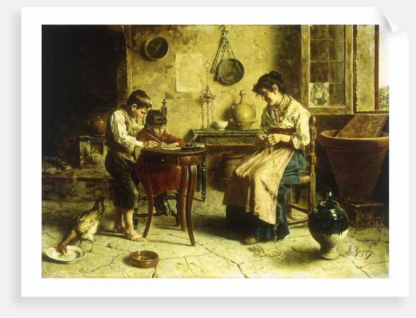 The Writing Lesson by Eugenio Zampighi