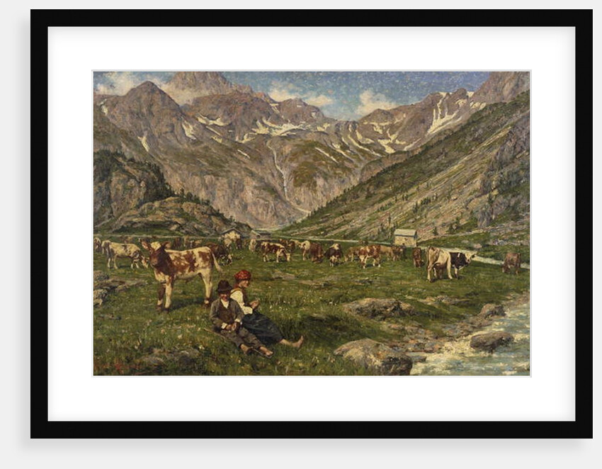 Tending the Cows by Angelo Garino