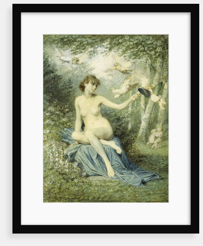 Nymph driving Love away with a Torch by Victor Florence Pollet