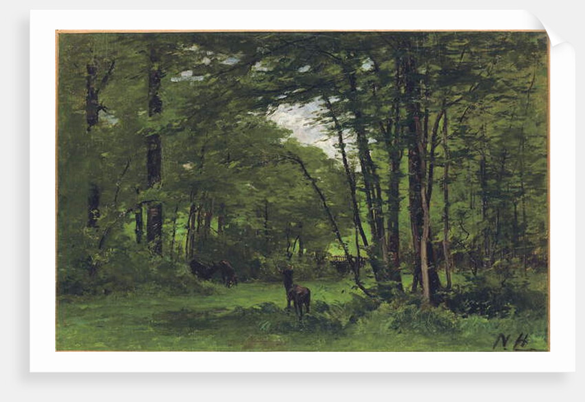 The Boundary Fence, Forest of Fontainebleau, c.1868 by Nathaniel II Hone
