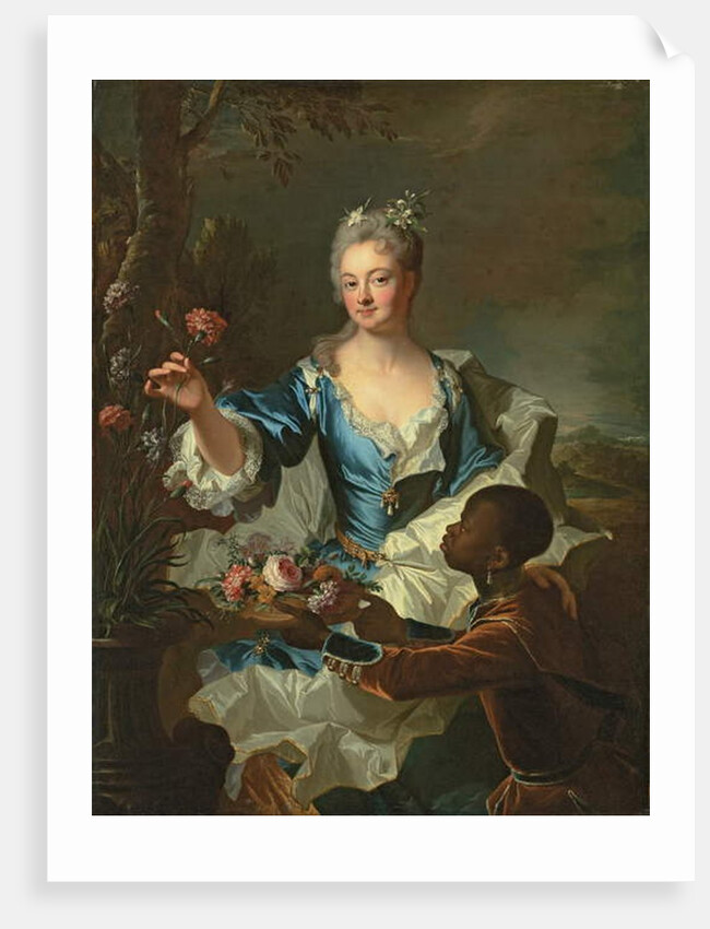 Portrait of Hyacinthe-Sophie de Beschanel-Nointel, Marquise de Louville by Hyacinthe Francois Rigaud