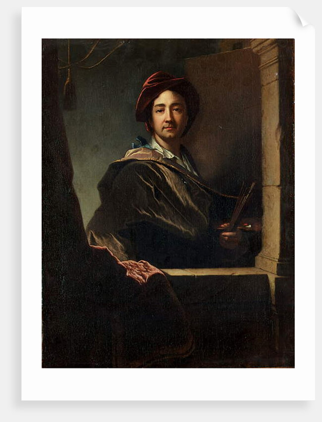 Portrait of the artist, half length, at a casement, 1712 by Hyacinthe Rigaud