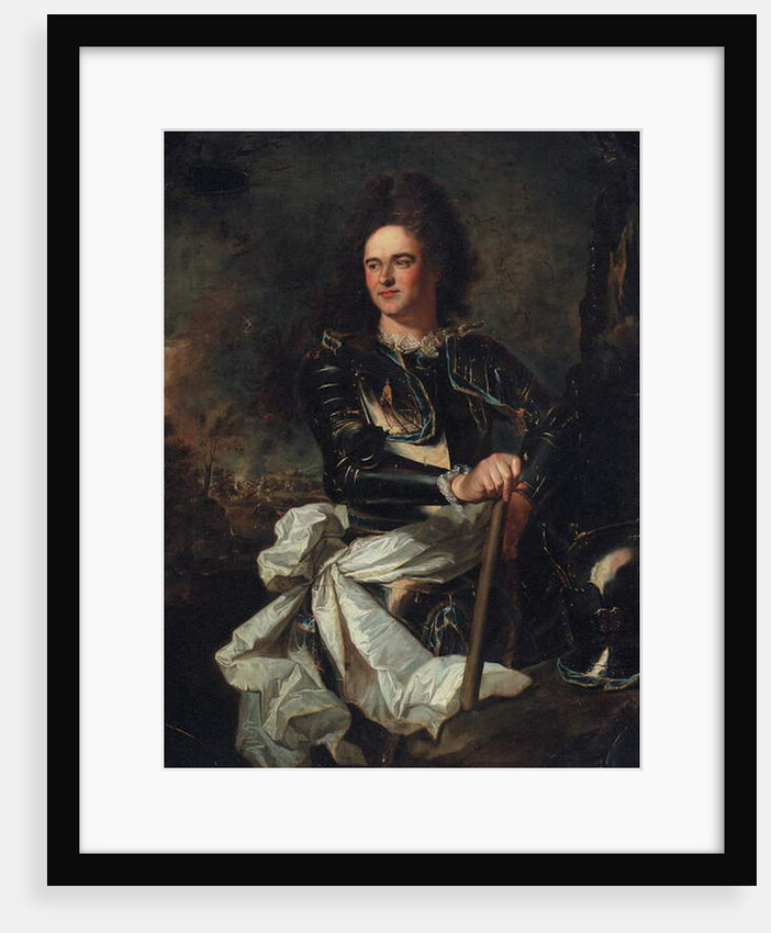 Portrait of the Comte d'Evreux, with a marshal's baton and the sash of the Order of the Saint Esprit by Hyacinthe Rigaud