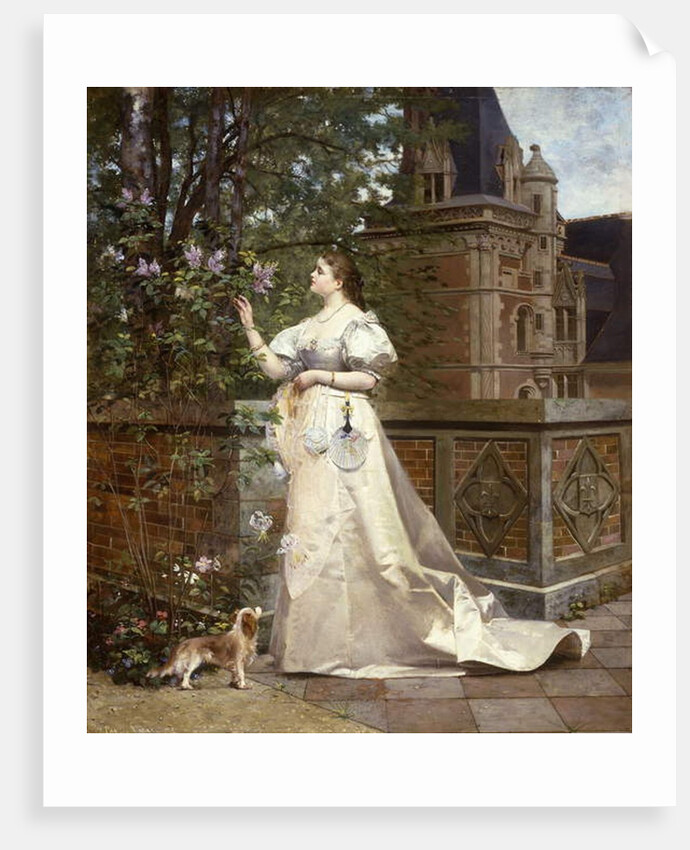 Picking Lilacs, 1874 by Paul Alphonse Viry